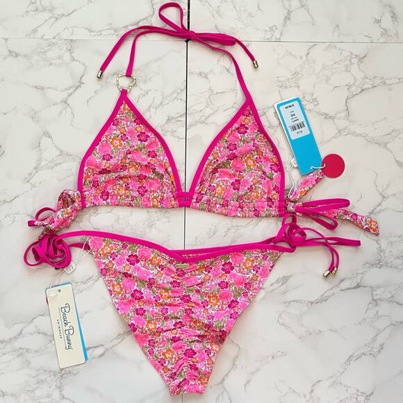 Beach Bunny Ella Triangle Top DD & Thong Bottom M or XL $216 - Picture 12 of 13